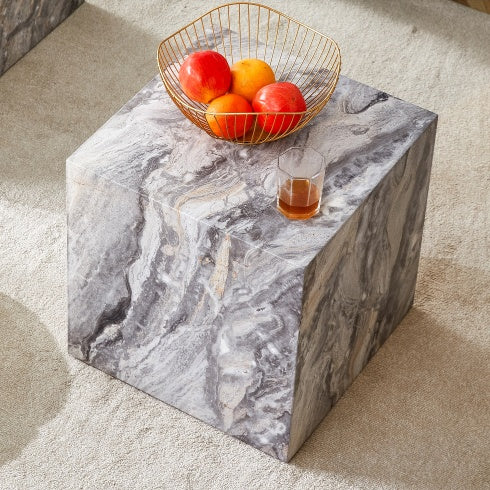 Gray Textured MDF Coffee Table – Modern Design for Living Room