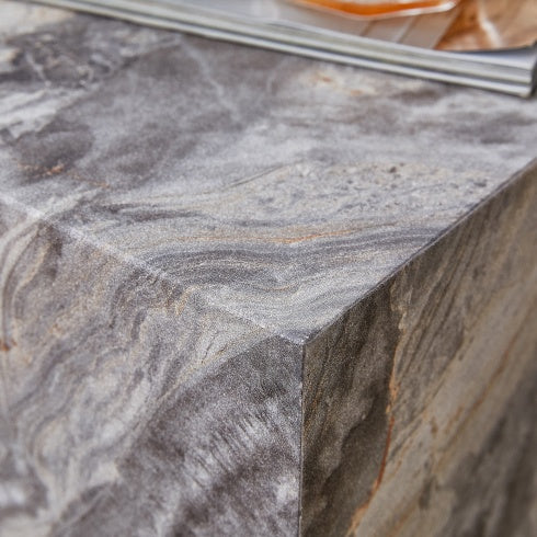 Gray Textured MDF Coffee Table – Modern Design for Living Room