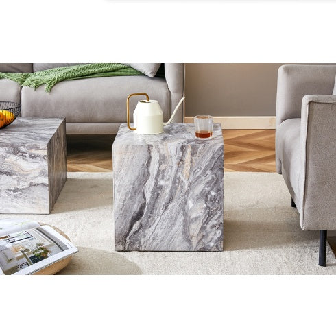 Gray Textured MDF Coffee Table – Modern Design for Living Room